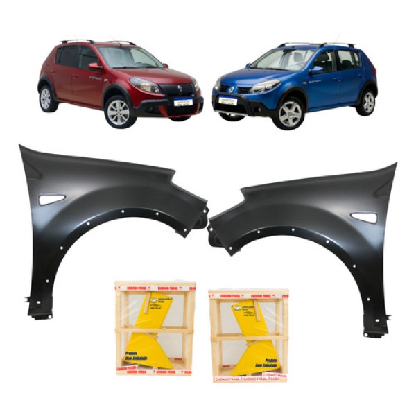 Par Paralama Sandero Stepway 2008 2009 2010 2011 2012 2013