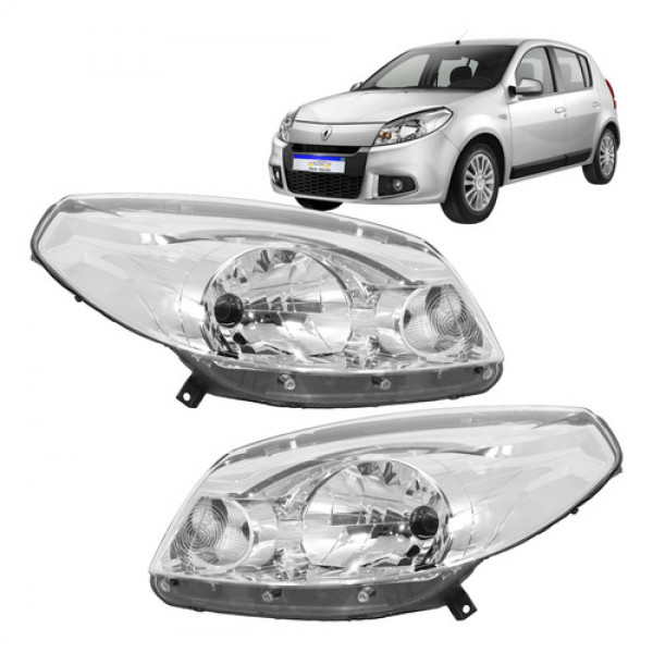 Farol Renault Sandero 2012 2013 2014 Novo 