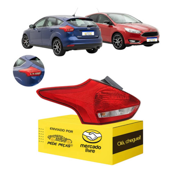 Lanterna Traseira Focus Hatch 2016 2017 2018 2019 S/led Le Esquerdo/motorista