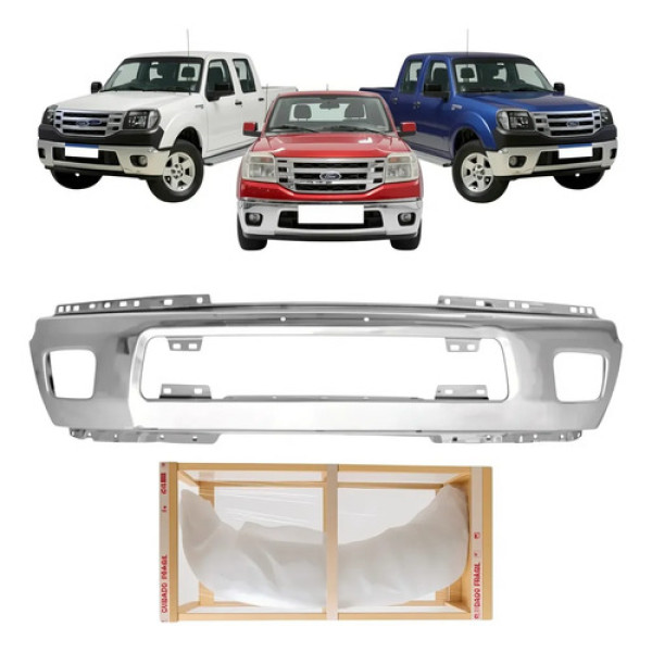Parachoque Dianteiro Ford Ranger 2010 2011 2012 Cromado Novo Cromado