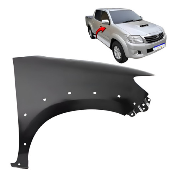 Paralama Toyota Hilux Sw4 2012 2013 2014 2015 Novo L.d Cinza