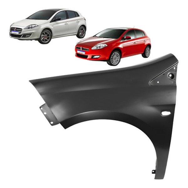 Paralama Fiat Bravo 2011 2012 2013 2014 2015 2016 Novo L.e Esquerdo Preto