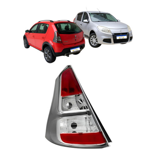 Lanterna Renault Sandero Stepway 2012 A 2014 Borda Cinza Le