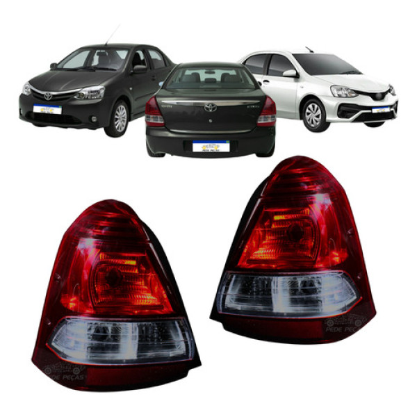 Par Lanterna Toyota Etios Sedan 2013 2014 2015 A 2017 Fume