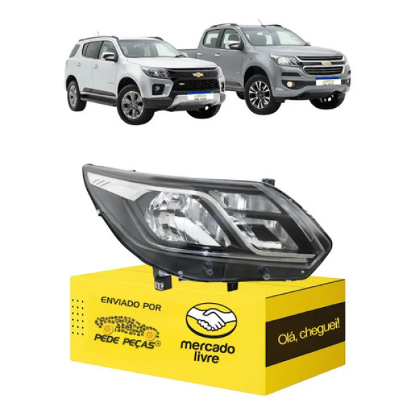 Farol S10 Trailblazer 2017 2018 2019 2020 21 A 2024 C/led Ld Direito