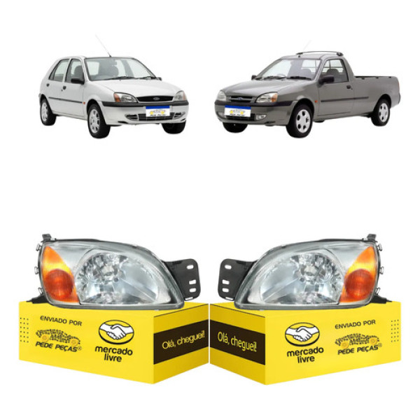 Par Sinaleira Farol Fiesta Courier 2000 01 02 03 04 A 2013 Ambos Lados