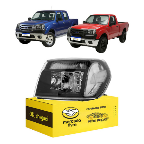 Farol Sinaleira Ranger 2010 2011 2012 Mascara Negra L.e Esquerdo/motorista