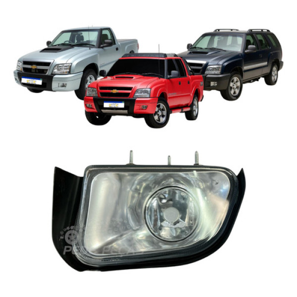Farol Milha Esquerdo Gm Blazer S10 Pit Bull 2001 A 2008 Novo