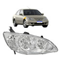 Farol Honda Civic 2004 2005 2006 Cromado Novo Ld Direito