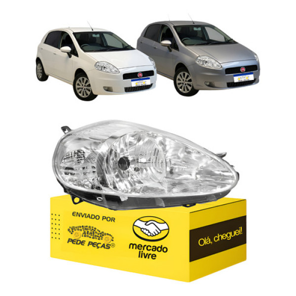 Farol Fiat Punto 2007 2008 2009 2010 2011 2012 Novo L.d Direito