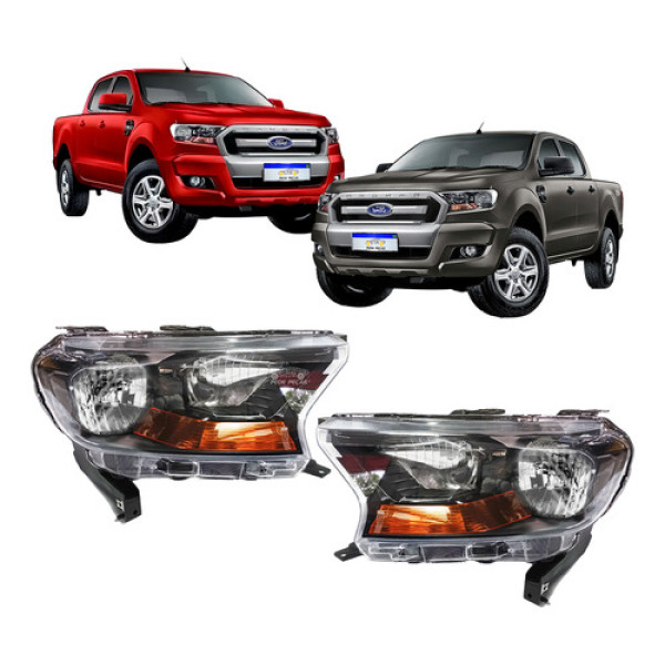 Par Farol Ford Ranger 2017 2018 2019 A 2023 Pisca Ambar Novo Direito/passageiro