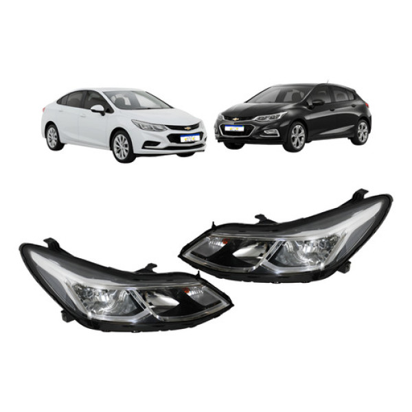 Par Sinaleira Farol Chevrolet Cruze 2017 2018 2019 A 2023 Lt Ambos Lados