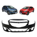 Parachoque Prisma Onix 2012 A 2016 C/ Furo Milha Preto Liso