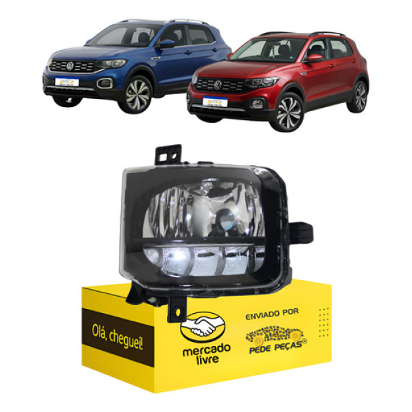 Farol Milha Tcross 2020 2021 2022 2023 24 2025 Auxiliar L.e Cristal