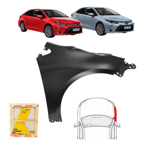Paralama Toyota Corolla 2020 A 2026 Altis Xei Gli Novo Ld