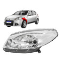 Farol Renault Sandero 2012 2013 2014 L.e Novo - Esquerdo