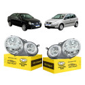 Par Farol Vw Polo 2003 2004 2005 2006 Cromado Dianteiro Novo Direito