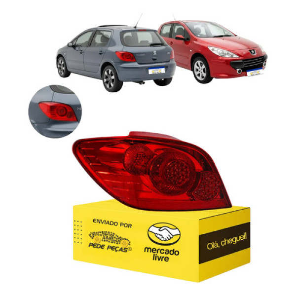Lanterna Traseira Peugeot 307 Hatch 2007 08 09 10 11 2012 Le Esquerdo/motorista
