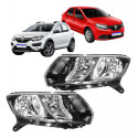 Farol Renault Sandero Logan 2015 2016 2017 2018 2019 Novo