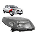 Farol Renault Sandero 2008 2009 2010 2011 M.cinza L.d Direito