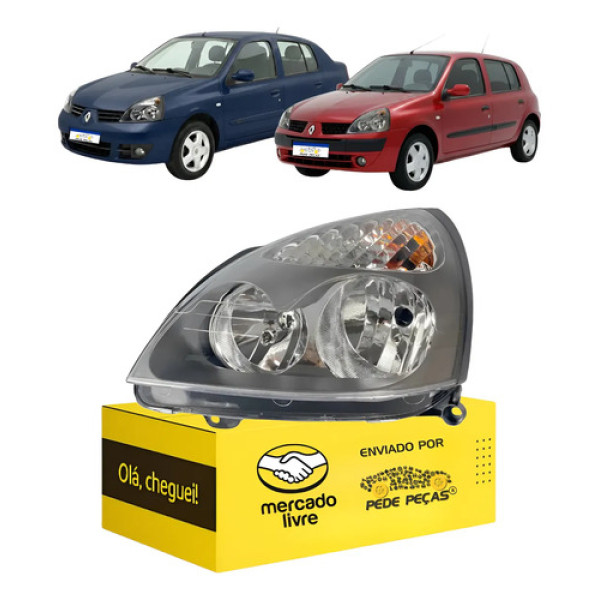 Farol Renault Clio 2004 2005 06 07 08 09 10 11 2012 Esquerdo Esquerdo/motorista