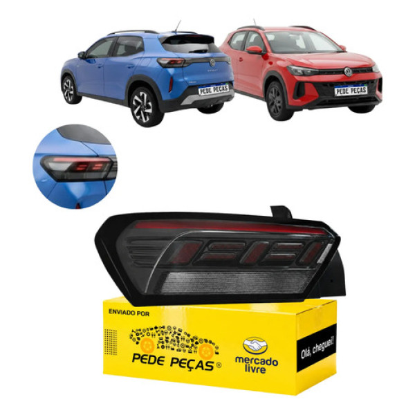 Lanterna Esquerda Volkswagen Tera 2025 2026 C/led Esquerdo/motorista Fumê