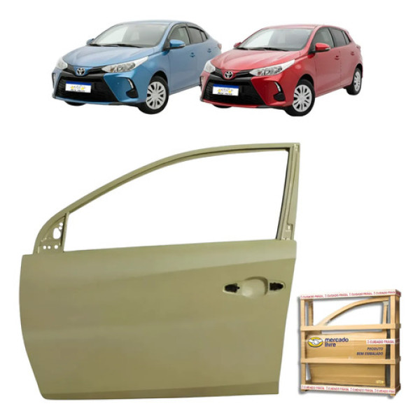Porta Dianteira Yaris Sedan 2019 2020 A 2025 Novo Le Dianteira Esquerdo Cinza