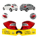 Par Sinaleira Traseira Ford Ka Hatch 2019 2020 2021 Cristal Ambos Lados Vermelho Cristal