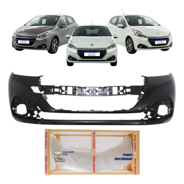 Parachoque Dianteiro Peugeot 208 2017 2018 2019 2020 Novo Preto