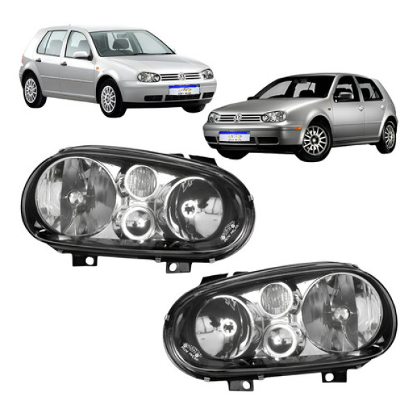 Par Farol Volkswagen Golf 2001 2002 2003 2004 A 2007 Novo Ambos Lados