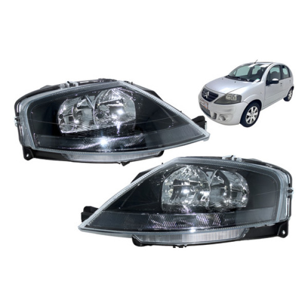 Farol Citroen C3 Xtr Glx Exclusive 2006 2007 2008 2009 2010 Farol Citroen C3 Xtr Glx Exclusive 2006 2007 2008 2009 2010