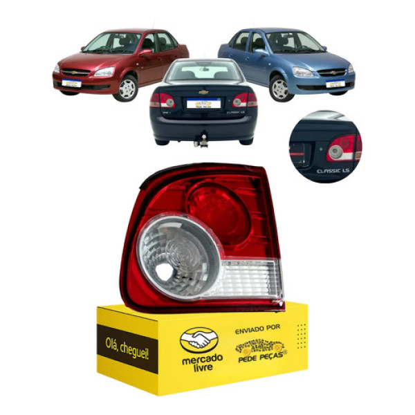 Lanterna Sinaleira Tampa Gm Classic 2010 11 12 13 A 2016 Ld Direito/passageiro Bicolor