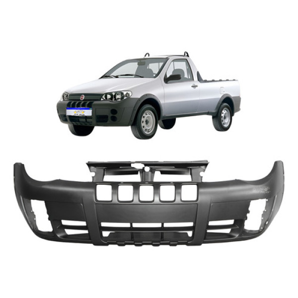 Parachoque Dianteiro Fiat Strada Adventure 2005 A 2010 Novo Preto
