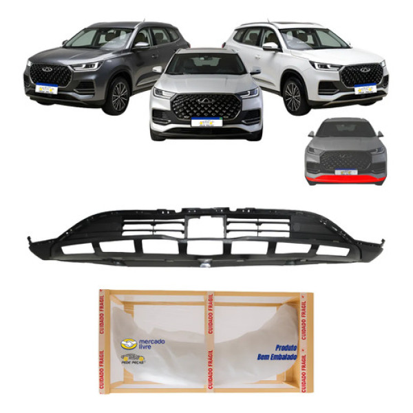 Spoiler Dianteiro Chery Tiggo 8 2023 2024 2025 2026 Preto