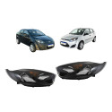 Par Farol Ford Fiesta Rocam 2010 A 2014 Mascara Negra  Ambos Lados