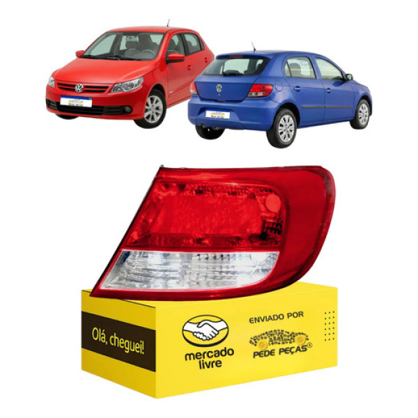 Sinaleira Traseira Gol G5 Motion Rallye 2009 2010 2013 Le Esquerdo/motorista Vermelho