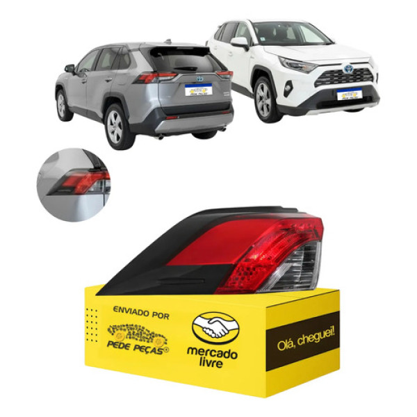 Lanterna Sinaleira Toyota Rav4 2019 2020 A 2025 C/led L.e Esquerdo/motorista Vermelho