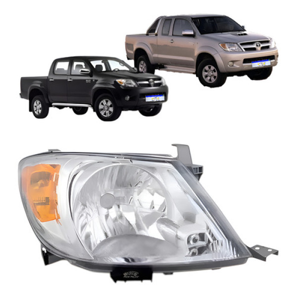 Farol Toyota Hilux Ambar 2006 2007 2008 2009 2010 11 Novo Ld - Direito/passageiro