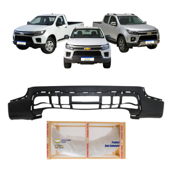 Spoiler Inferior Parachoque Chevrolet S10 2021 2022 23 2024 Preto