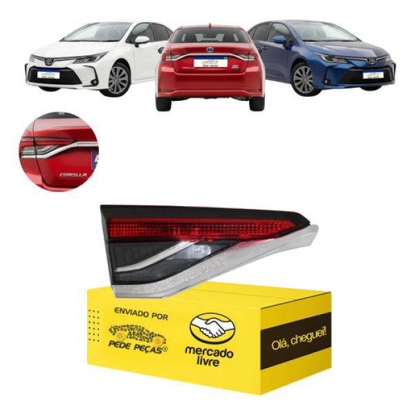 Lanterna Tampa Toyota Corolla Xei 2020 2021 A 2026 S/led L.e Esquerdo/motorista Vermelho