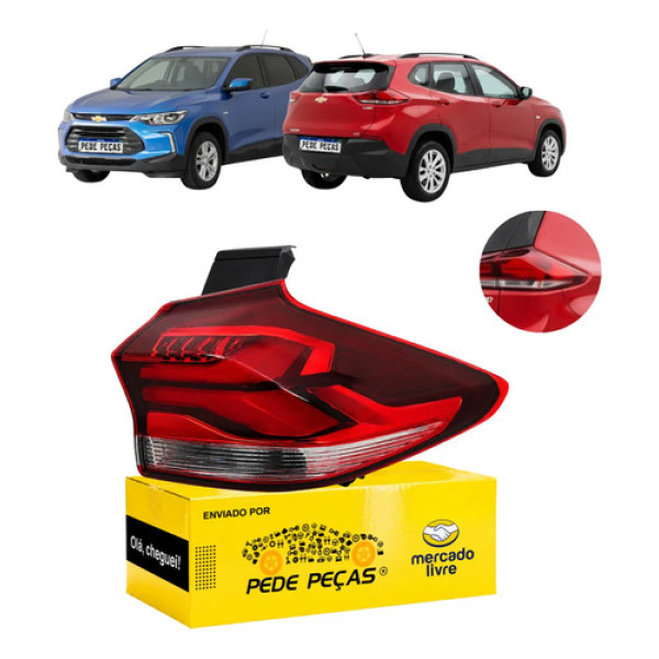 Lanterna Sinaleira Canto Gm Tracker 2020 21 A 2025 C/led Ld Direito/passageiro Vermelho Cristal