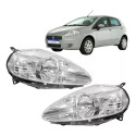 Farol Fiat Punto 2007 2008 2009 2010 2011 2012 Novo Cromado