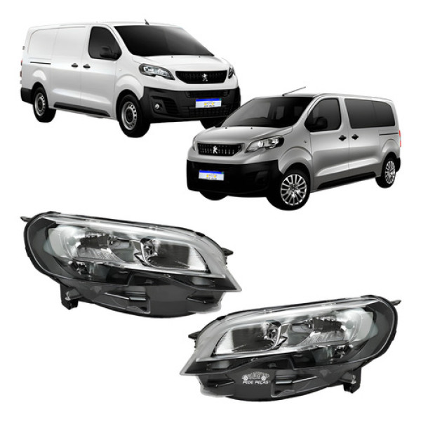 Farol Peugeot Expert 2018 2019 2020 2021 2022 A 2024 Novo