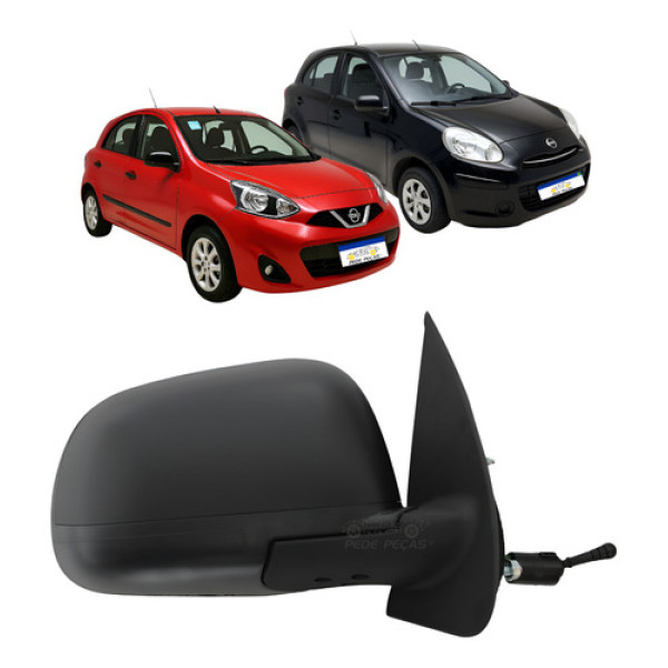 Retrovisor Manual Nissan March 2012 2013 A 2020 C/controle 