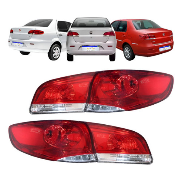 Jogo Lanterna Tampa + Canto Fiat Siena 2008 2009 2010 A 2016