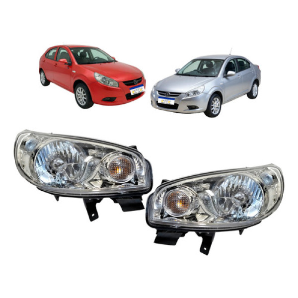 Farol Jac J3 2010 2011 2012 2013 Cromado Par