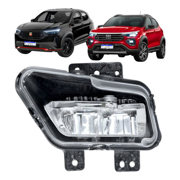 Farol Milha Auxiliar Neblina Fiat Pulse 2021 A 25 C/ Led Le Cristal Esquerdo