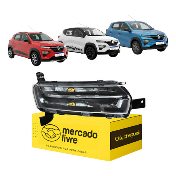Farol Superior Direito Kwid 2023 2024 2025 26 Drl Led Pisca - Direito/passageiro