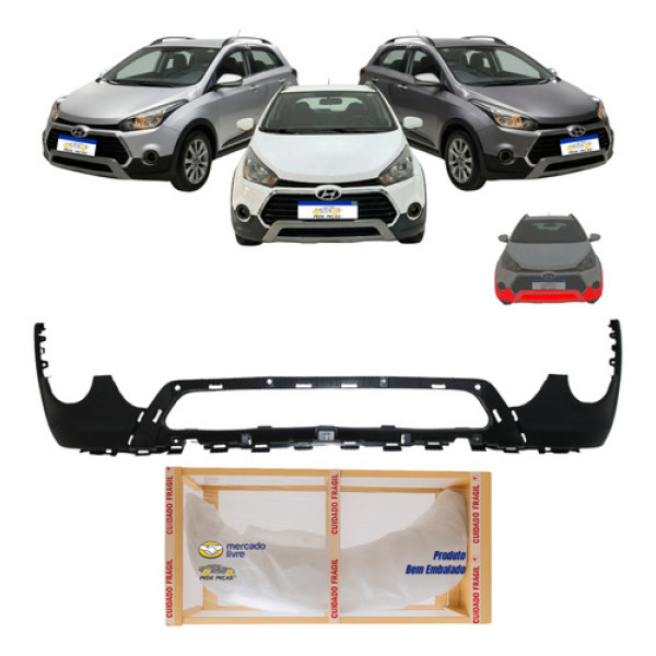Parachoque Dianteiro Inferior Hb20x 2016 2017 2018 2019 Preto