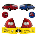 Par Sinaleira Traseira Ford Focus Sedan 2009 10 11 12 2013 Ambos Lados Vermelho/cristal
